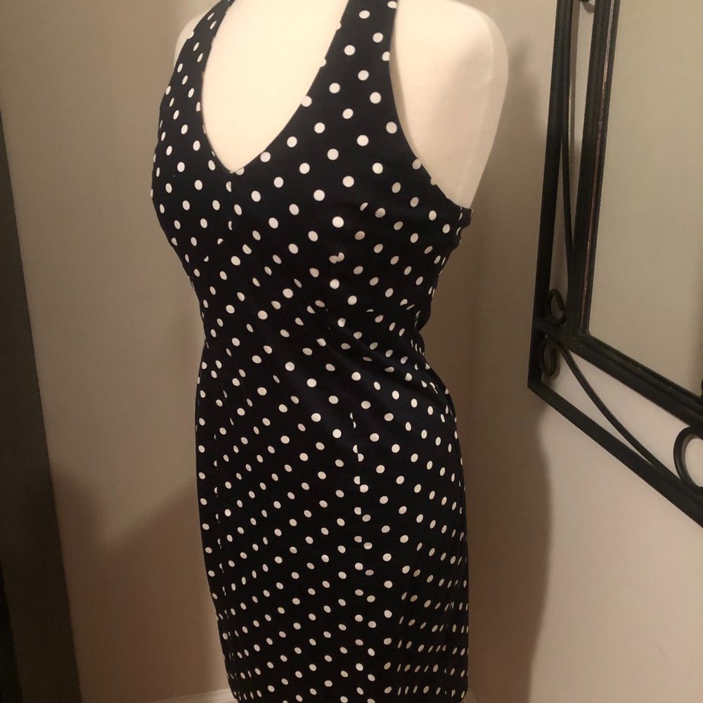 EUC Jones New York Signature Halter Tie Polka Dot Sundress - Size 4